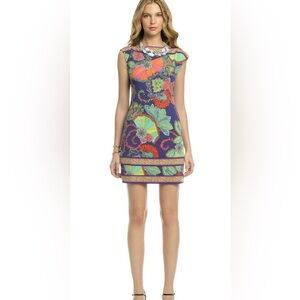 Trina Turk Felena Dress | Bright Floral Jersey Shift | Size 4